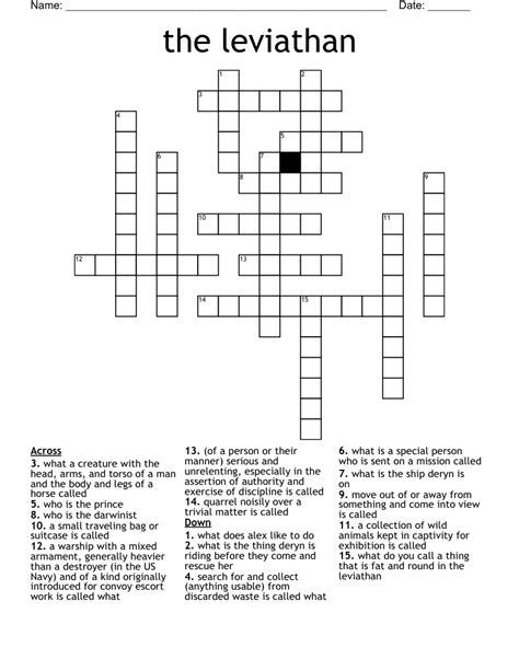 leviathan crossword|Leviathan .